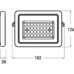 Прожектор Eurolamp LED з датчиком руху чорний (LED-FL-50/65(sensor)) - мініатюра 3
