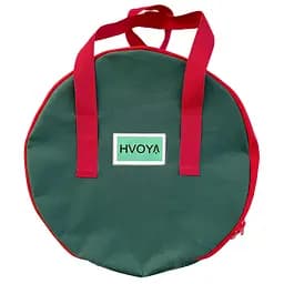 Сумка-чехол Hvoya для хранения новогодних украшений круглая зеленая 40 см