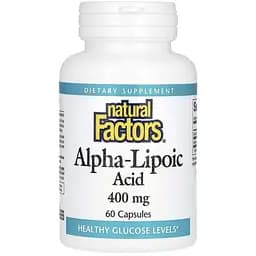 Альфа-ліпоєва кислота Natural Factors Alpha-Lipoic Acid 400 mg, 60 капсул для антиоксидантного захисту
