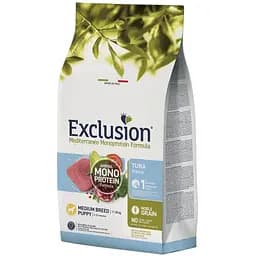 Корм Exclusion Puppy Tuna Medium Breed для цуценят середніх порід з тунцем 12 кг