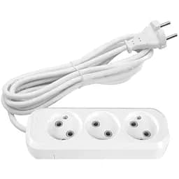Мережевий подовжувач Titanum Standart Х3 White без заземлення 3 м (TF-ES310-3W)
