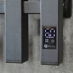 Електрична рушникосушка Navin Levante 210x1200 Sensor права, чорний муар 10-012033-4860, Чорний матовий, Праве, Електронний - мініатюра 6