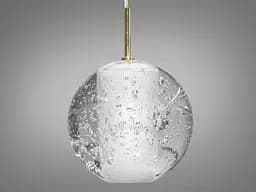Потолочная люстра LED Diasha 3006/1G G4, 1 лампа, металл, стекло, современный стиль, регулировка высоты, IP20