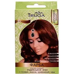 Краска для волос Triuga на основе хны природная коричневая 25 г