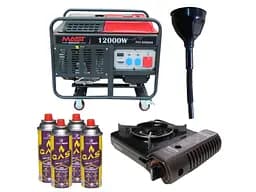 Генератор бензиновий MAST GROUP + газова плитка Orcamp CK-505 + 4 газових картриджа 400 мл (KYH15000S)