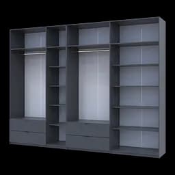 Розпашна Шафа для одягу Doros Лукас Графіт 3+4 ДСП 315х50х240 (42005137) - мініатюра 3
