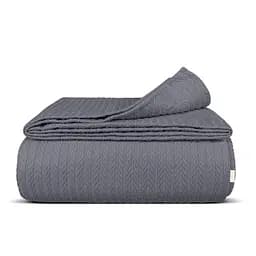 Плед-покрывало Cosas Stormy Knitted Braid косичка 160х230 см стальной (Blanket_64Stormy_KnittedBraid_160x230)