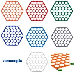 Пластикова пельменниця шестикутна форма для приготування пельменів) Ø23 см, Kitchette Помаранчевий 83289