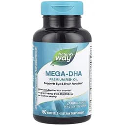 Жирні кислоти Nature's Way Mega-DHA Premium Fish Oil 60 капсул