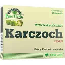 Натуральна добавка Olimp Pure Herbs Artichoke Premium, 30 капсул
