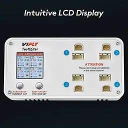 Зарядний пристрій ViFly ToothStor 65W 4 Роrt 2s FPV BT3.0 & JST-XH з функцією балансування білий (18773) - мініатюра 2