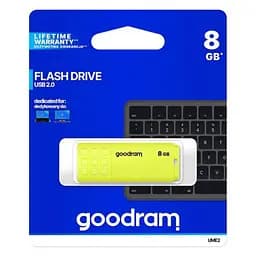 USB флеш накопичувач Goodram 8GB UME2 Yellow USB 2.0 (UME2-0080Y0R11) - мініатюра 4