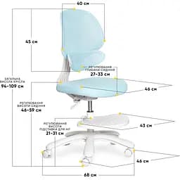 Дитяче крісло Evo-Kids Sirius Air Blue (Y-605 KBL) - мініатюра 3