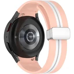 Ремешок для Samsung Galaxy Watch 5 40mm - розово-белый ширина крепления 20мм силикон Watchbands Cls-line (W16-1WB66359999)