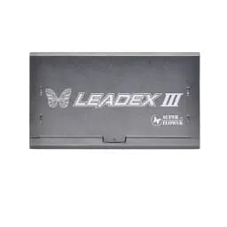 Блок живлення 1300 Вт, Super Flower LEADEX III GE, Black, модульний, 80+ Gold, Active PFC, 14 см FDB, 4xMolex / 8xSATA / 1x16-pin / 4x6+2-pin / 2x4+4-pin / 1x20+4-pin, захист OVP/OCP/OPP/SCP/UVP/OTP/NLO/SIP, ATX3.1 (SF-1300F14GE) - мініатюра 2