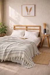 Плед-покрывало Cotton TURComFor серый хлопок евро 200х220 см TC303375966