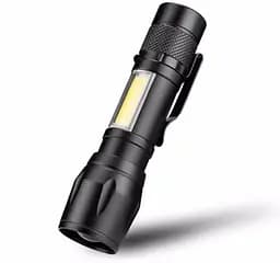 Ліхтарик ручний CATA CT8024, 5W Led-CREE Q5+COB, Zoom, 3 режими, алюміній, акумулятор, IP44 - мініатюра 2