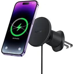 Автотримач із бездротовою зарядкою Baseus CW01 Magnetic Wireless 15W Black (C40141001111-00) [143780] - мініатюра 2