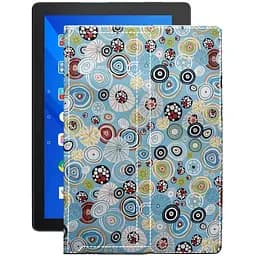 Чехол StatusCASE из экокожи для планшета Lenovo Tab E10 TB-X104L Круги-цветные