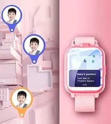 Дитячий смарт годинник Lemfo T13 з GPS / Wi-Fi / LBS геолокацією, відеодзвінками, подвійною HD камерою, SOS та вологозахистом IP67 Рожевий - мініатюра 3