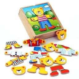 Дерев'яний ігровий набір Viga Toys Гардероб ведмедя (56401) - мініатюра 2