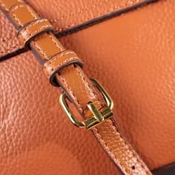 Модна сумка з жорстким каркасом з натуральної шкіри Vintage 22390 коричнева - мініатюра 10
