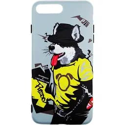 Чохол-накладка PUZOO TPU Glossy Surface IMD Hip Hop iPhone 7 Plus/8 Plus RAP Alaskan Grey