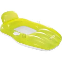 Надувний матрац - крісло з ручками та підсклянником Intex Зелений (56805)