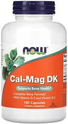 Кальцій та магній NOW Cal-Mag DK Caps, 180 капсул для підтримки кісток та зубів