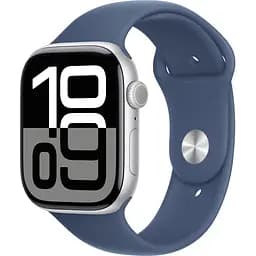 Смарт-годинник Apple Watch Series 10 GPS 46mm Silver Aluminum Case with Denim Sport Band S/M (MWWL3) [114976]