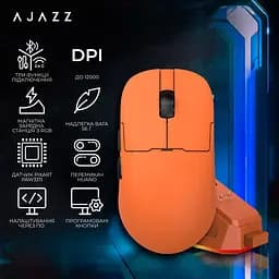 Миша Ajazz AJ159P MC Wireless/Bluetooth/USB Orange Charging Dock (AJ159P-MC-Orange) - мініатюра 10