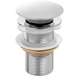 Донний клапан для умивальника Yoka click-clack без переливу хром BK.POP-14-BP-CHR, Хром