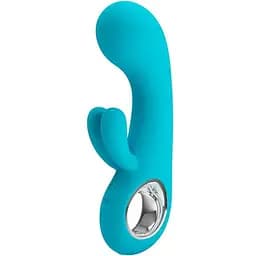 Вибратор-кролик Pretty Love Chris 15.4 см бирюзовый
