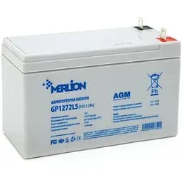 Аккумуляторная батарея MERLION AGM GP1272L5 12 V 7,2 Ah (СПЕЦ КЛЕМА)( 150 x 65 x 95 (100) ) White Q10