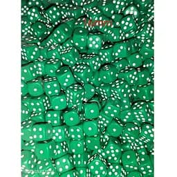 Настольная игра Китай Кубик D6 16 мм (зелёный, красный, чёрный, белый) (1 шт.) (ВР_КD6)