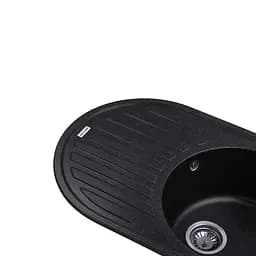 Кухонна мийка гранітна Kroner KRP Komposit GRB-7750 CV027420, Графит - мініатюра 4
