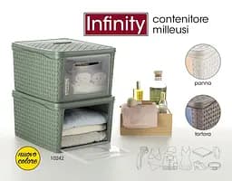 Контейнер для зберігання INFINITY 40x50x25h 40л зелений - мініатюра 2
