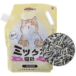 CattyMan Mixed Cat Litter 2.5 кг комкующийся наполнитель с активированым углём