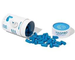 Пенные беруши для сна 50 пар HASPRO TUBE50 SNR 38 дБ Синие (1124-02)