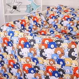 Простирадло на резинці MirSon Kids Time 20-0032 Colored bears 70х190 см (2200009638602) - мініатюра 2