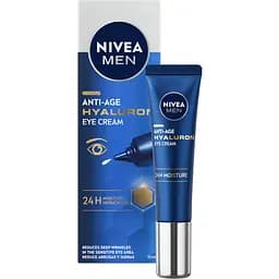 Уцінка. Антивіковий крем для шкіри навколо очей NIVEA MEN Hyaluron 15 мл (83998)
