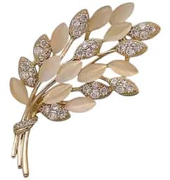 Ніжна брошка букет колосоків для особливого образу декоративна жіноча прикраса на одяг Золотистий