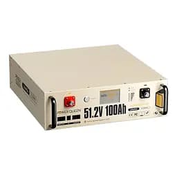 Акумуляторна батарея літій-залізо-фосфатна LiFePO4 51.2В 5120Вт*год Power Queen P51.2V100-100-COM-16-S3U монтаж в стійку 19" (44-00525)