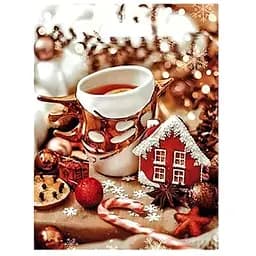 Новорічний пакет Комсерв Пряничний будиночок із прорубною ручкою 28.5х38 см 25 шт.