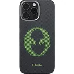 Карбоновий чохол, що світиться Pitaka x Aries Tactile Woven Case Alien для iPhone 16 Pro Max (KI1601ALP)