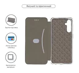 Чехол-книжка для Samsung Galaxy M34 5G (M346), G-Case, черный, кожаный чехол-книжка из экокожи (PU) и TPU, с магнитом, с подставкой и вместительным кардхолдером, противоударный, защита всего корпуса, ArmorStandart (ARM69676) - мініатюра 3