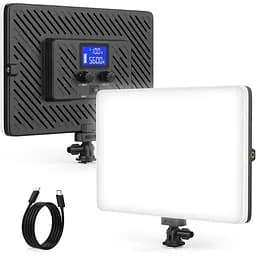 Светодиодная видеосвета портативная лампа для камеры с батареей емкостью 4000 мА·ч, которая непрерывно затемняется 2500-8500K