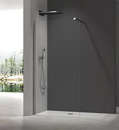 Душова перегородка Koer SR SP01-90x200-TR-01 Walk-In прозоре скло Easy Clean 8 мм, хром KR5392, прозоре, хром - мініатюра 5