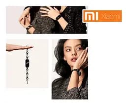 Ремінець для фітнес-браслета Xiaomi Smart Band 8 Chain Strap ланцюжок чорний BHR7298CN - мініатюра 5