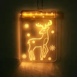 Гірлянда LED Star штора 3D світлодіодна Happy new year - мініатюра 4